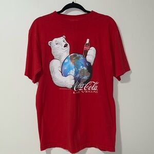 ☀️Sale☀️ Coca-Cola Vintage 1998 Red LasVegas Polar Bear t shirt size Medium